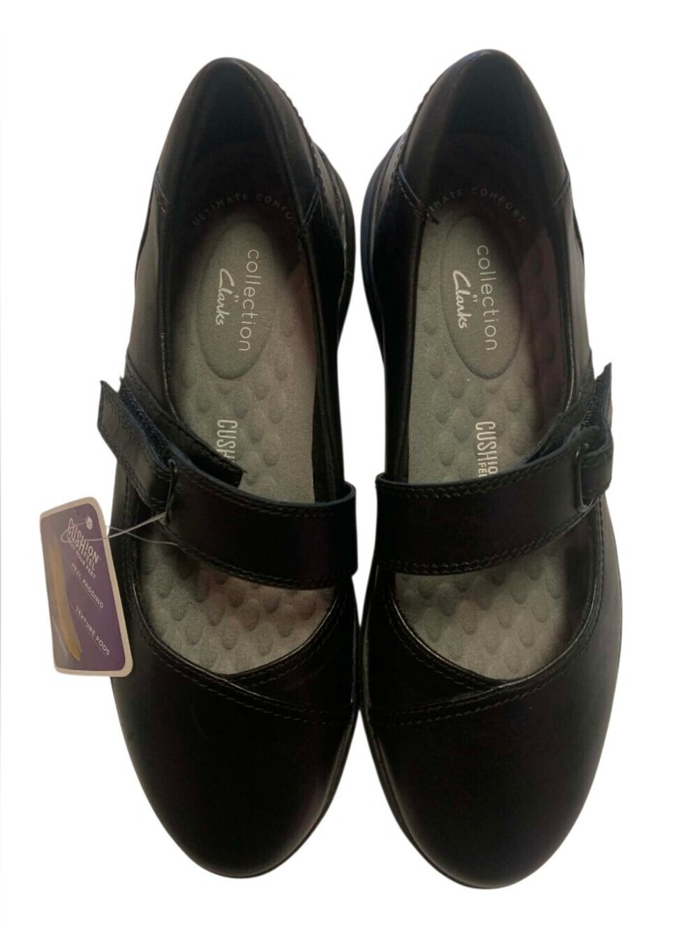 Clarks NWT “Kayleigh Mill” Ultimate Comfort Collection Black Leather Size 6.5